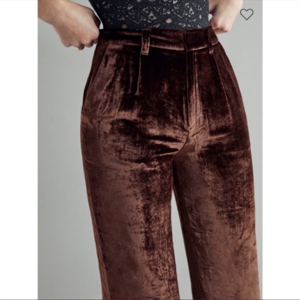 Reformation Wes velvet chestnut size 6 - Picture 14 of 14